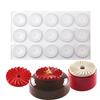 15-Cavity Pleated Silicone Mold - Chocolate Chips Mousse Round Origami Cake Edge Decoration DIY Baking