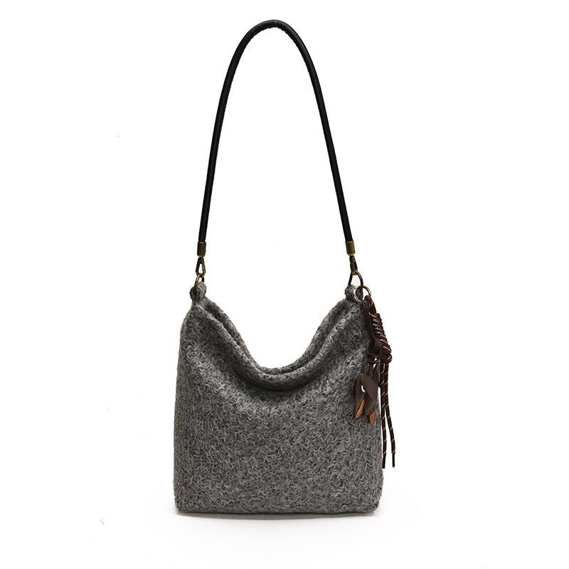 Ielgy Casual All-Match Niche Mauni Bag All-Match One-Shoulder Underarm Bag Autumn Winter Portable Bucket Bag