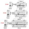 Bedroom Bathroom Stainless Steel Shed Lock Door Bolt Padlock Clasp Set Cabinet Catches
