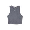 Toweling Cat Tank Top Comfortable Casual Sleeveless Women Tops Gray 684356-42
