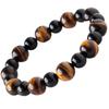 Браслет из натурального камня Power Stone AAA Tiger Eye Onyx Аксессуар Внутренний диаметр [ЗОЛОТОЙ КАМЕНЬ] Мужской Приблизительный. 17.5cm