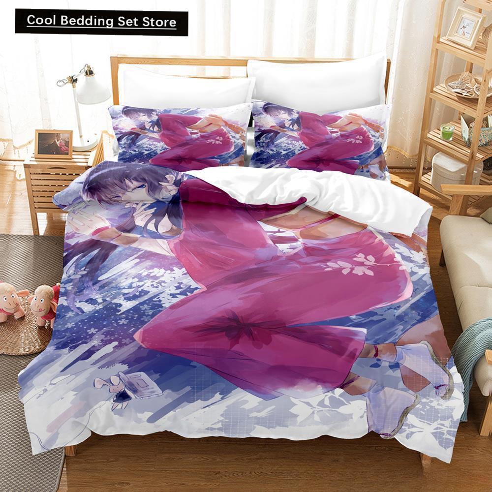 3D Print Anime Kawaii Girl Kyouka 2/3pcs Bedding Set Single Twin Full Queen King Size Bed Set Adult Kid Bedroom Duvet cover Sets