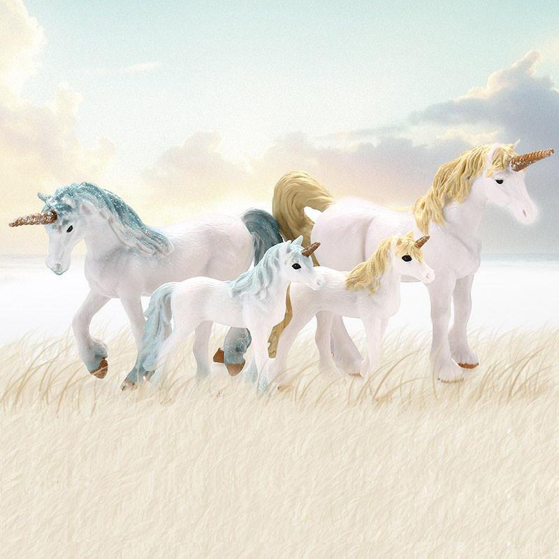 Красочная игрушка-единорог Симуляция Мини-модель животного Единороги Летающая лошадь Фигурка Модель Дикие фигурки Детские развивающие игрушки Фигурка