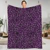 Фиолетовый Леопард Мягкие Прочные Однотонные Одеяла Кожа Дикая природа Самолет Путешествие Плед Зима Милый Фланелевый Покрывало Диван Кровать Покрывало