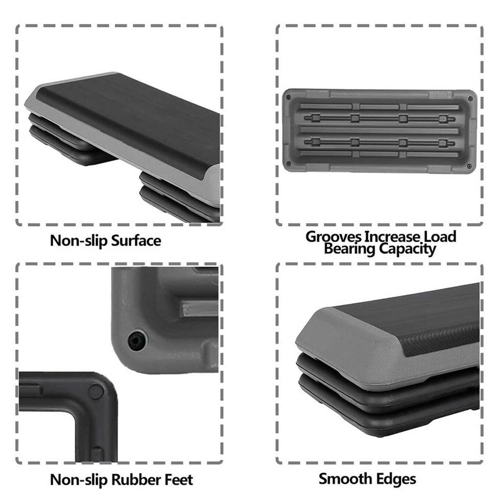 Нескользящий педальный степпер для йоги, тренажерный зал, тренировки, фитнес, аэробика, степ-оборудование, нагрузка 110 см, 4 подставки, фитнес-аэробика, степ, новый