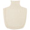 Neck Warmer In Japan with Organic Livelively Ribriburi Detachable Collar Turtleneck Cotton Shoulder-attached (White) [Made 100% Cotton] 100%