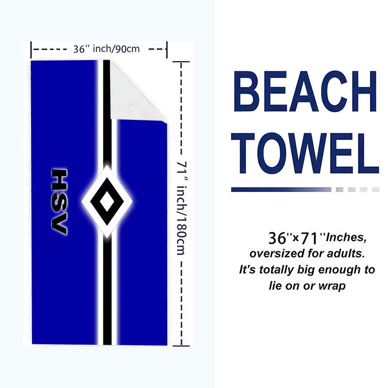 Hsv bilder Logo Print Beach Towel, Large Soft Quick Dry Towel for Beach Camping Swimming