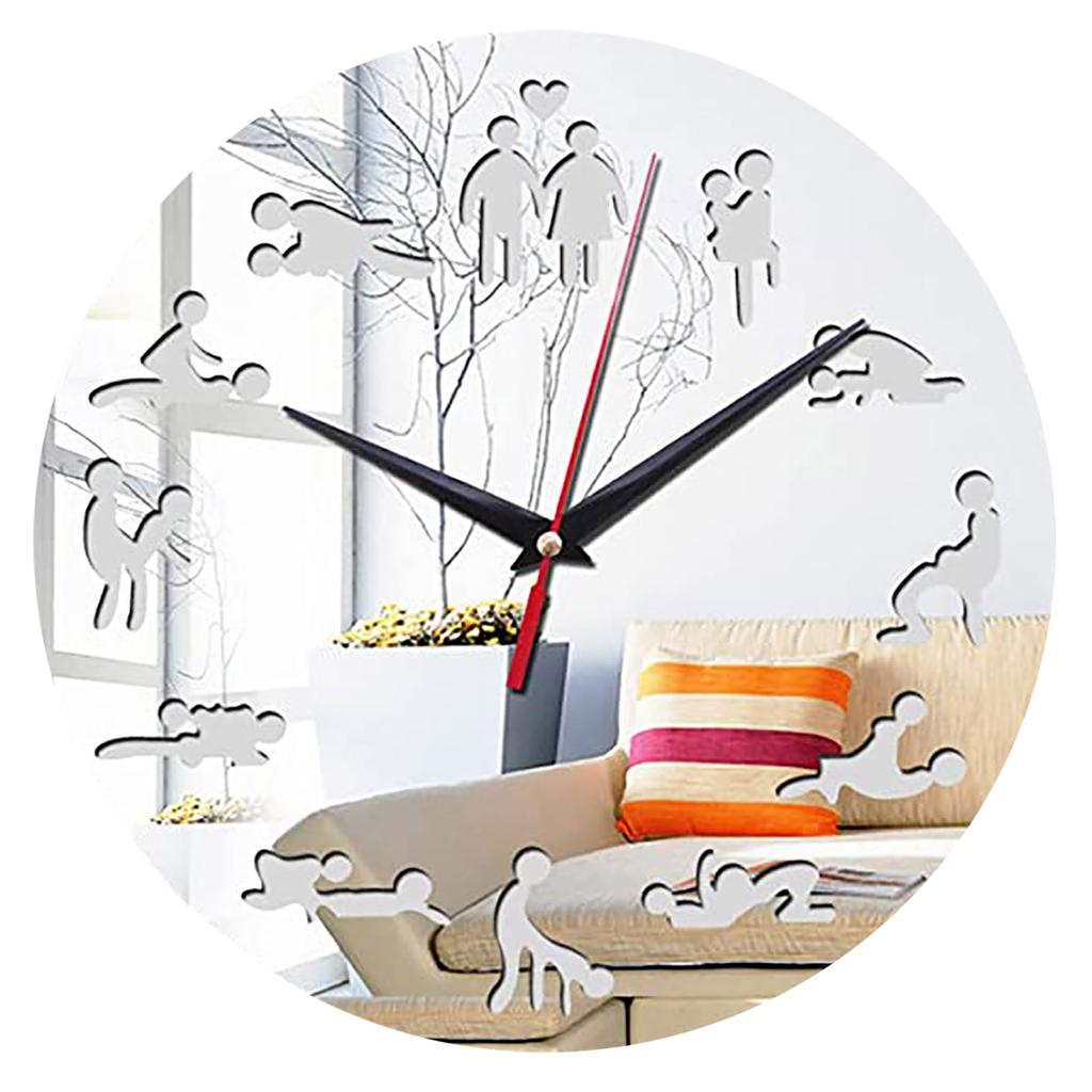 (SU) Художественные настенные часы для девичника, игра Y, сделай сам, декоративные настенные часы для взрослых, спальни, круглые настенные часы без рамы,