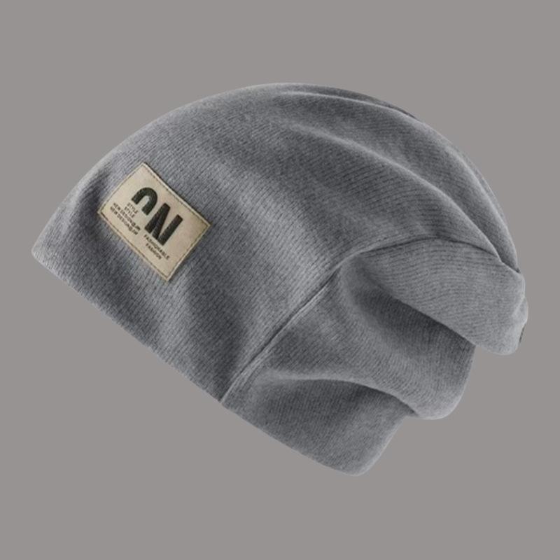 Вязаная шерстяная шапка для женщин на осень и зиму Теплая и ветрозащитная В японском стиле Высококлассная универсальная Большой обхват головы Шапка-пуловер