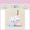 Cute Bunny Cartoon Plush Doll Soft Material Charming Keychain Accessory Gift