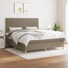VidaXL Divan Bed with Mattress Taupe 160x200 Cm Fabric - Model 3142509