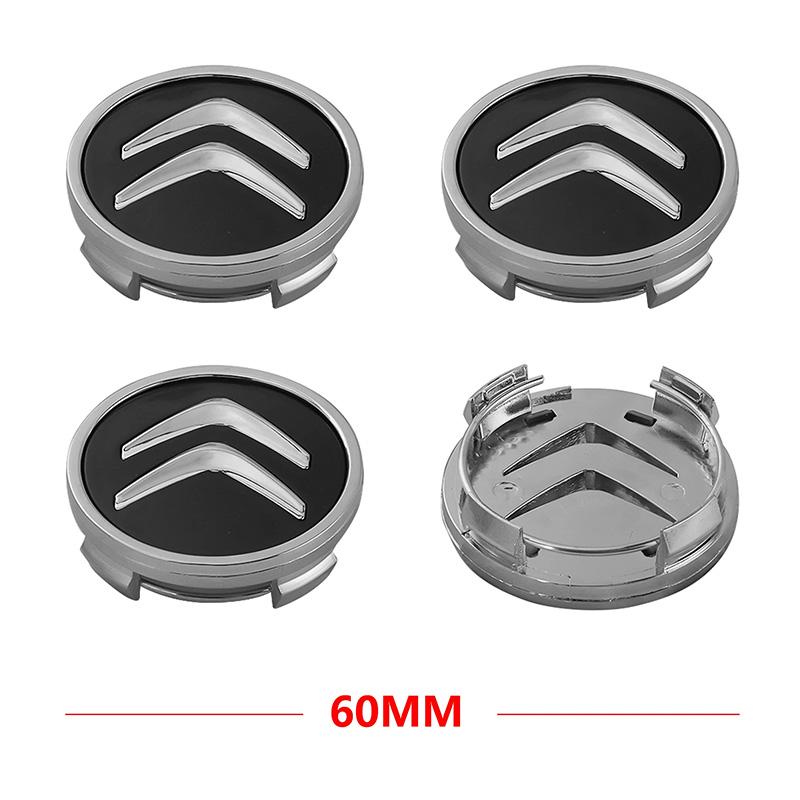 OKKU5 4pcs Auto Car Wheel Center Hub Caps Rim Caps Covers emblem For Citroen C5 X AIRCROSS C3 C4 C2 Berlingo Jumper Dispatch ami C4L