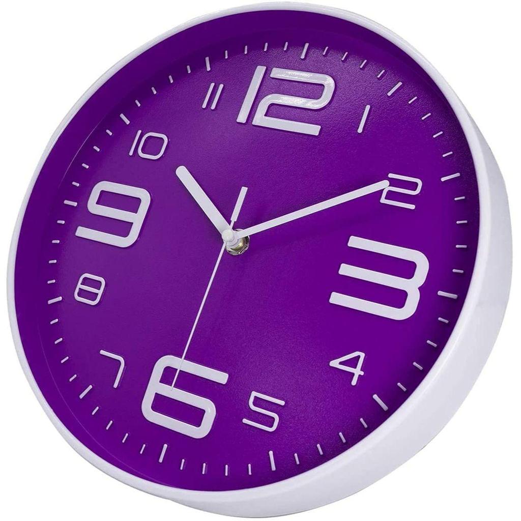 Wall Clock 12" Silent Quartz Decorative Latest Wall Clock Non-Ticking Classic Clock Battery Operated Round Easy to Read for Room/Home