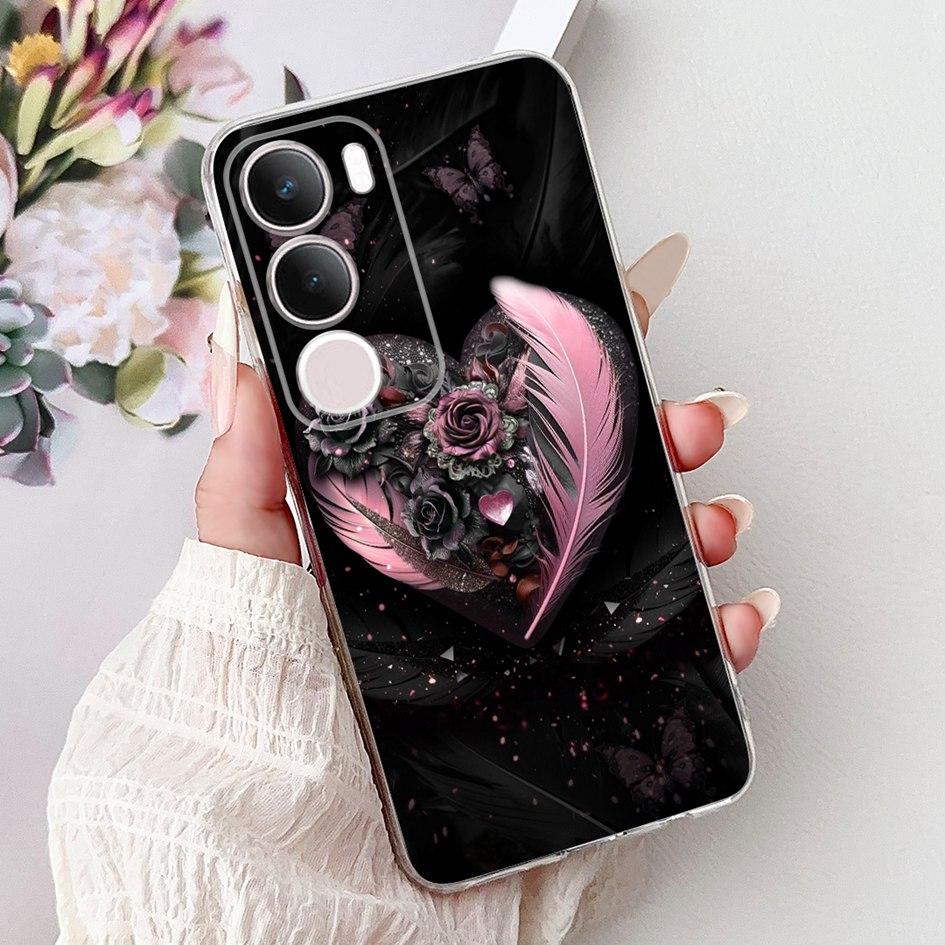 Silicone Case For Vivo Y19s V2419 Cover Lovely Cat Butterfly Cartoon Soft Back Protective Shell For Vivo Y19s 4G Y 19s TPU Coque
