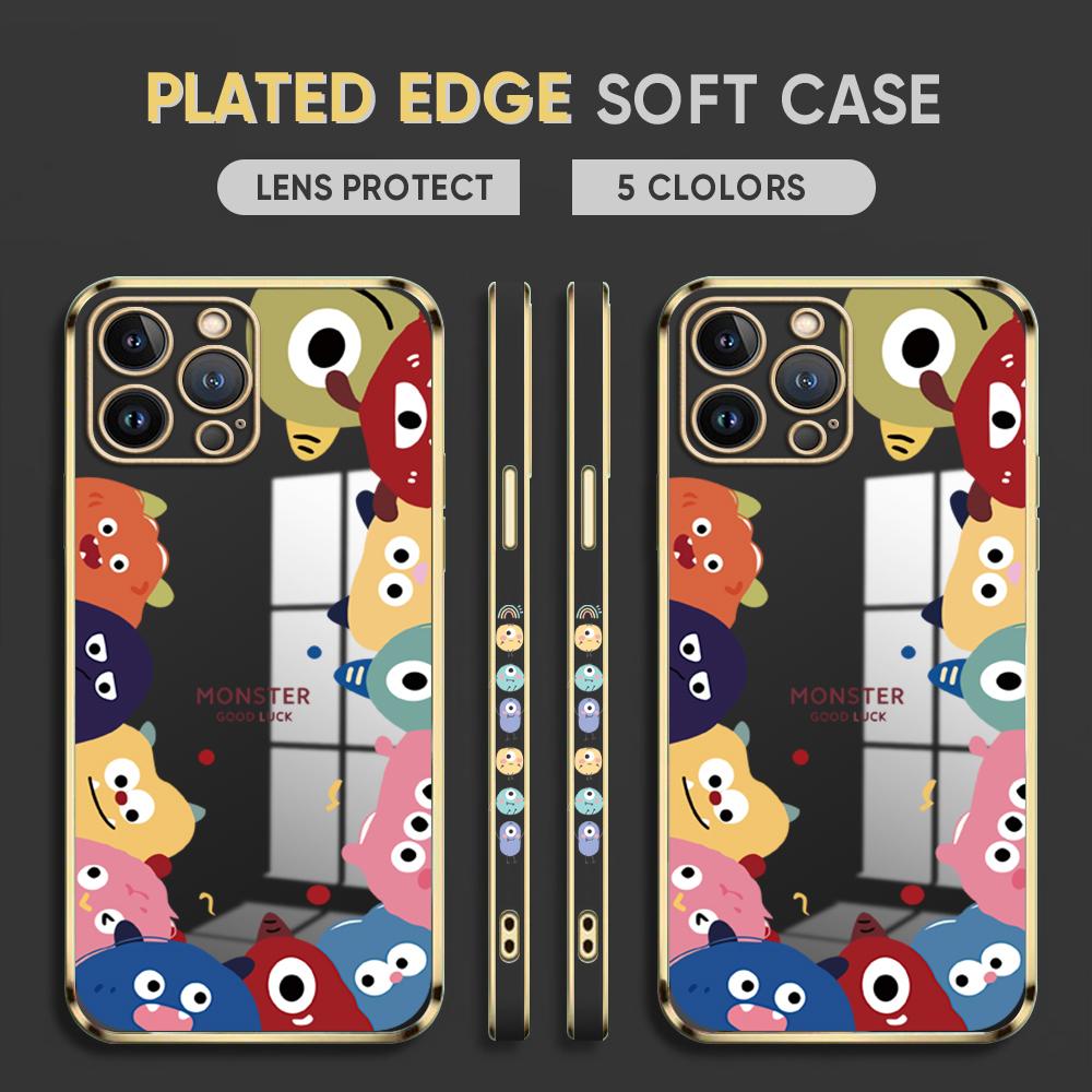 Симпатичный чехол для телефона с покрытием «Маленькие монстры» для iPhone 11 13 15 Samsung Galaxy A52 Xiaomi Redmi 12C Note 10 Pro Oneplus Мягкие чехлы для смартфонов