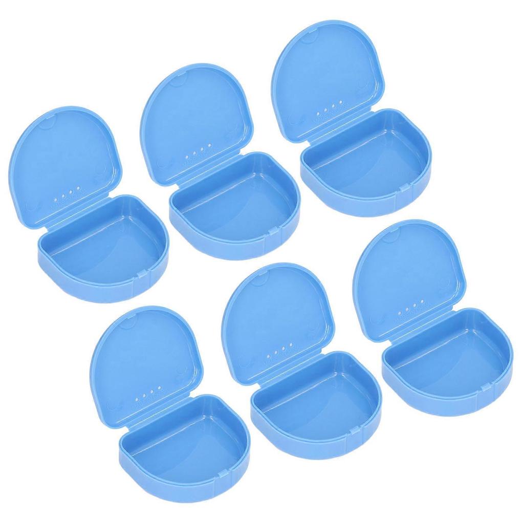 12 Pcs Denture Box Plastic Tooth Dental Orthodontic Retainer Compact Storage Case
