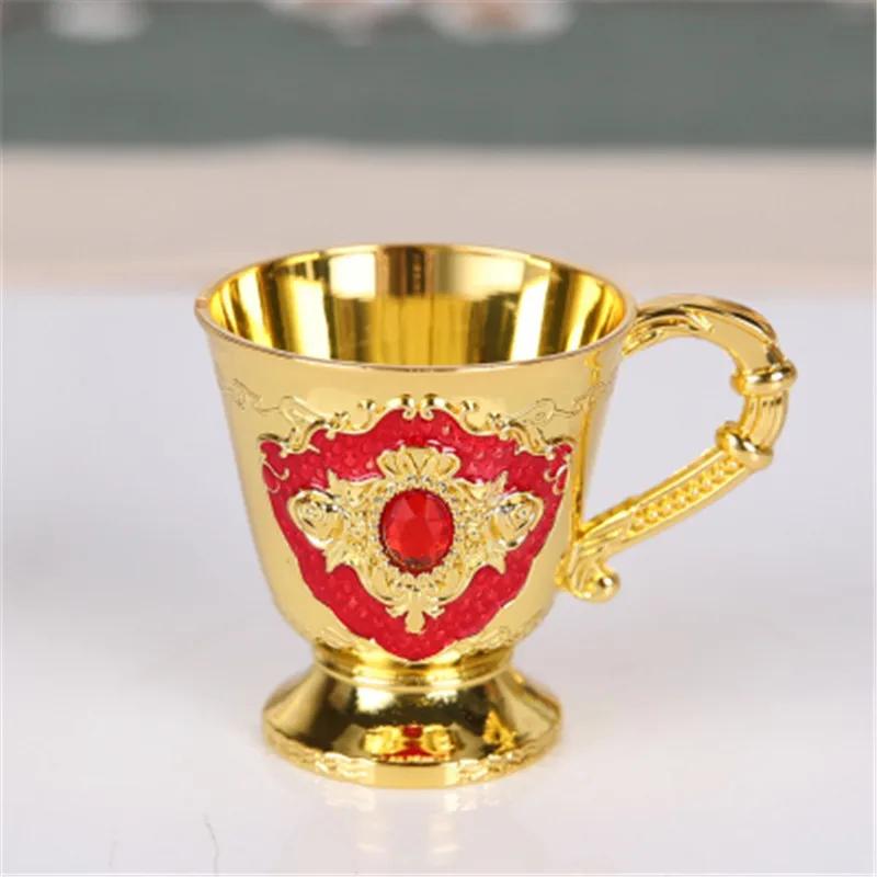 Бокал для вина Рюмка Металлическая рюмка 20 мл до 50 мл Ретро Креативная Маленькая рюмка для ликера Золотой Европейский стиль Высококлассная Обеденный бар Барный инвентарь Подарки