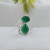 Серебряное кольцо с зеленым ониксом в виде кошки, Подарки для нее, Ювелирные изделия ручной работы из стерлингового серебра 925 пробы, Серебряные украшения с животными, Женское кольцо Ar8926