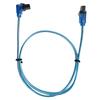 Serial Cable 48cm 7‑Pins Elbow Head Copper Core Hard Drive Cord Wire for Data CommunicationBlue