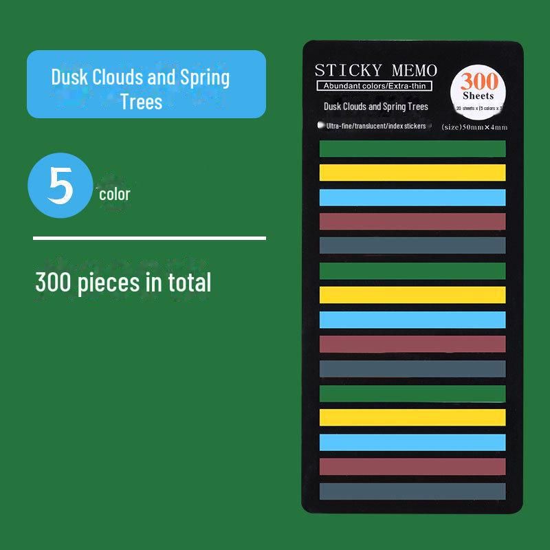 Morandi Color PET Sticky Note Key Mark, Small Fresh, перезаписываемые, с отрывными листами, пластиковый материал