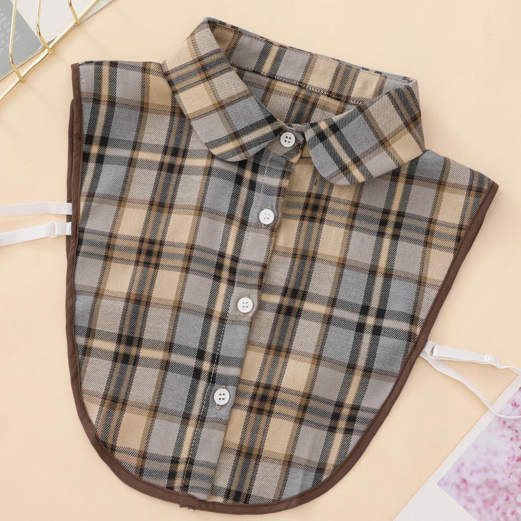 New Style Sweater Decorative Plaid Fake Collars—versatile Shirt Collars for Women