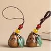 Handmade Rope Bag Pendant Cartoon Wood Phone Chain Charm Chinese Style Key Ring  Couple Gifts
