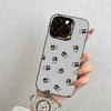 Чехол для телефона с чиби-пандой для iPhone 17,16,15,14,13,12,11 Plus,Pro Max,XS,Цветная серебристая внутренняя крышка
