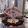 1PC Birthday Candle Fan-Shaped Baking Party Decoration Candle Korean Birthday Candle Birthday Party Candle Funny 14.7cm