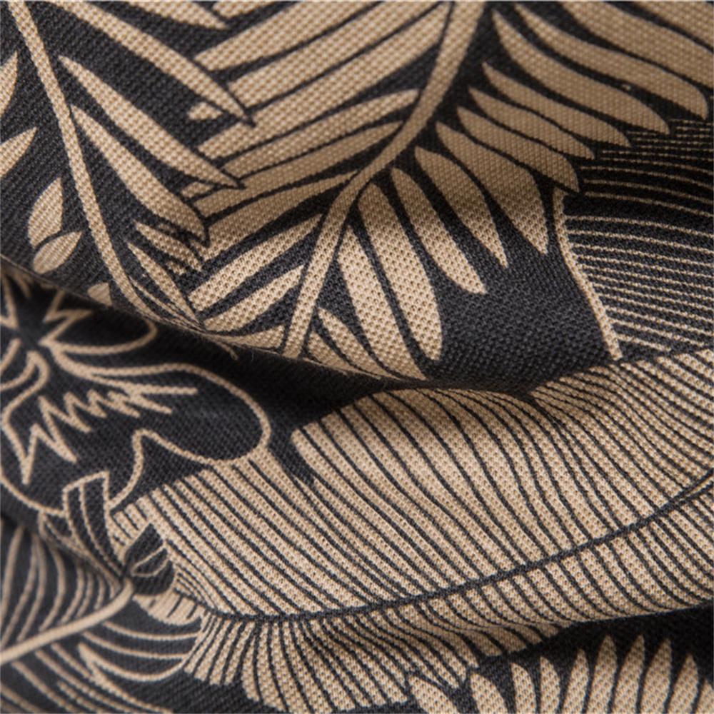 AIOPESON Гавайский стиль, рубашки поло из 100% хлопка для мужчин, качественные мужские поло с короткими рукавами и принтом листьев, футболки, летняя мужская рубашка