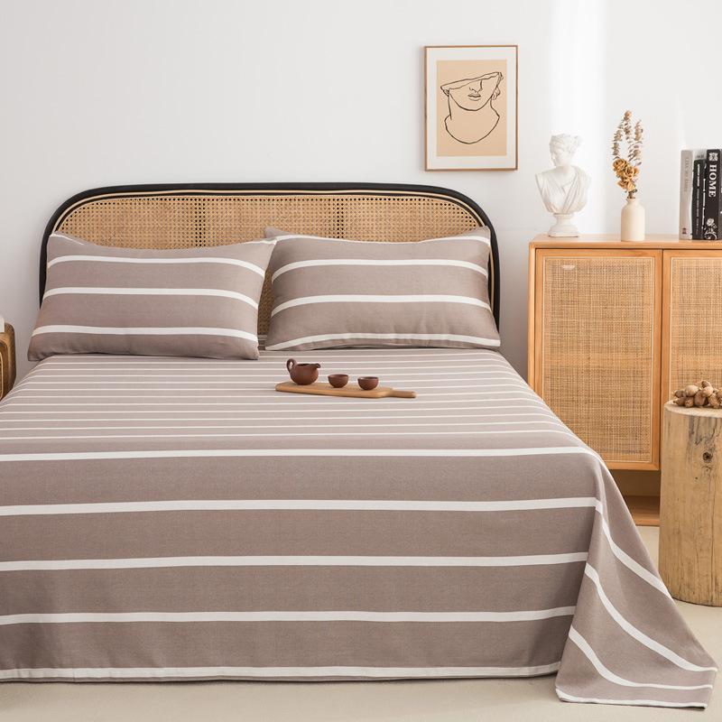 Оптовая продажа 100% хлопок старые грубые тканые простыни чистый хлопок кан одинарный комплект из трех предметов одинарная мягкая циновка студенческое общежитие циновка