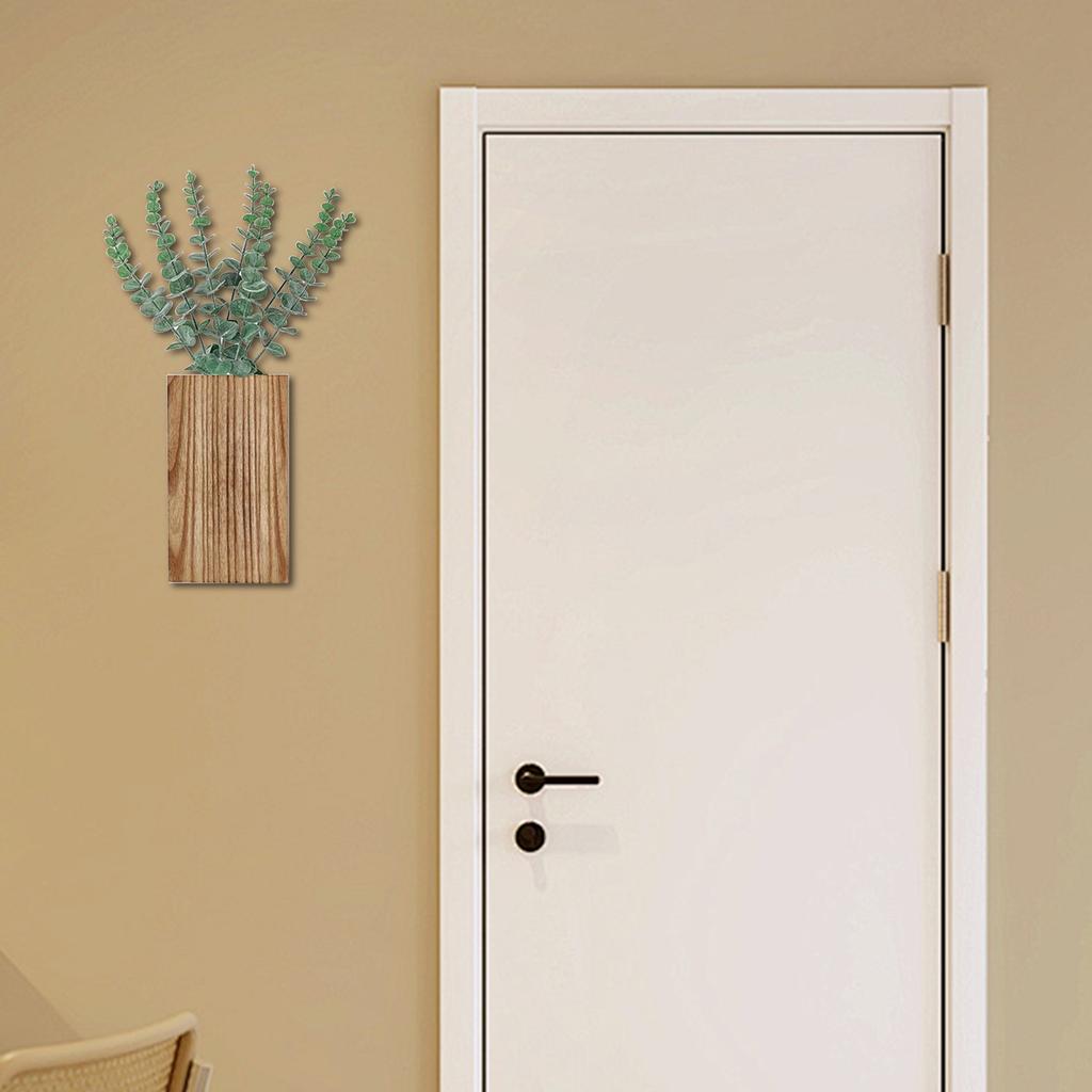 Деревянное настенное кашпо с искусственными растениями, деревянная карманная ваза для помещений