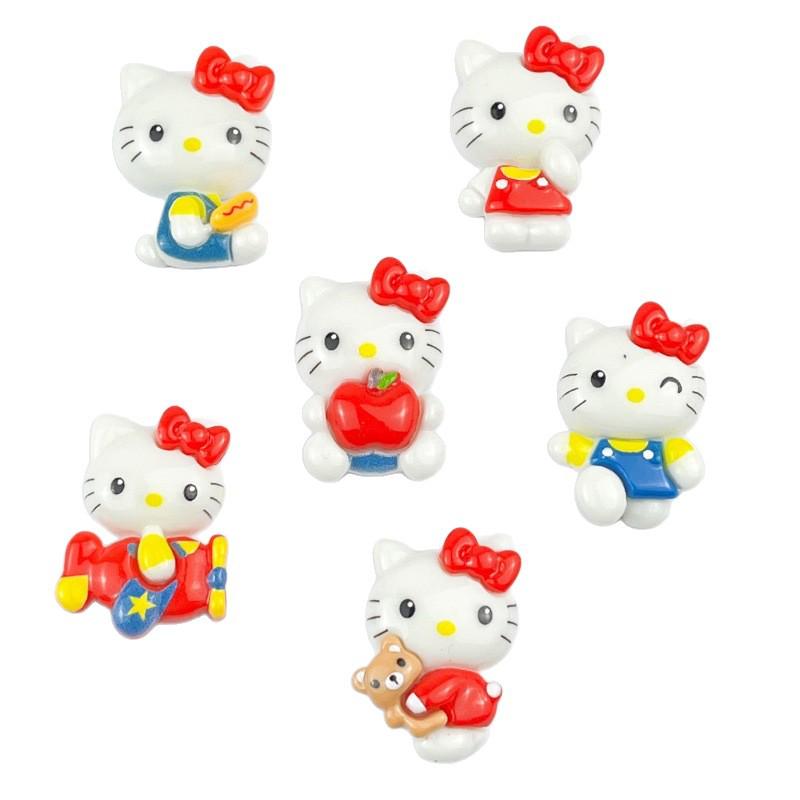 Мультяшный самолет и кошка Кики, смоляные аксессуары для DIY: Заколки для волос, Чехлы для телефонов, Материалы для брелоков