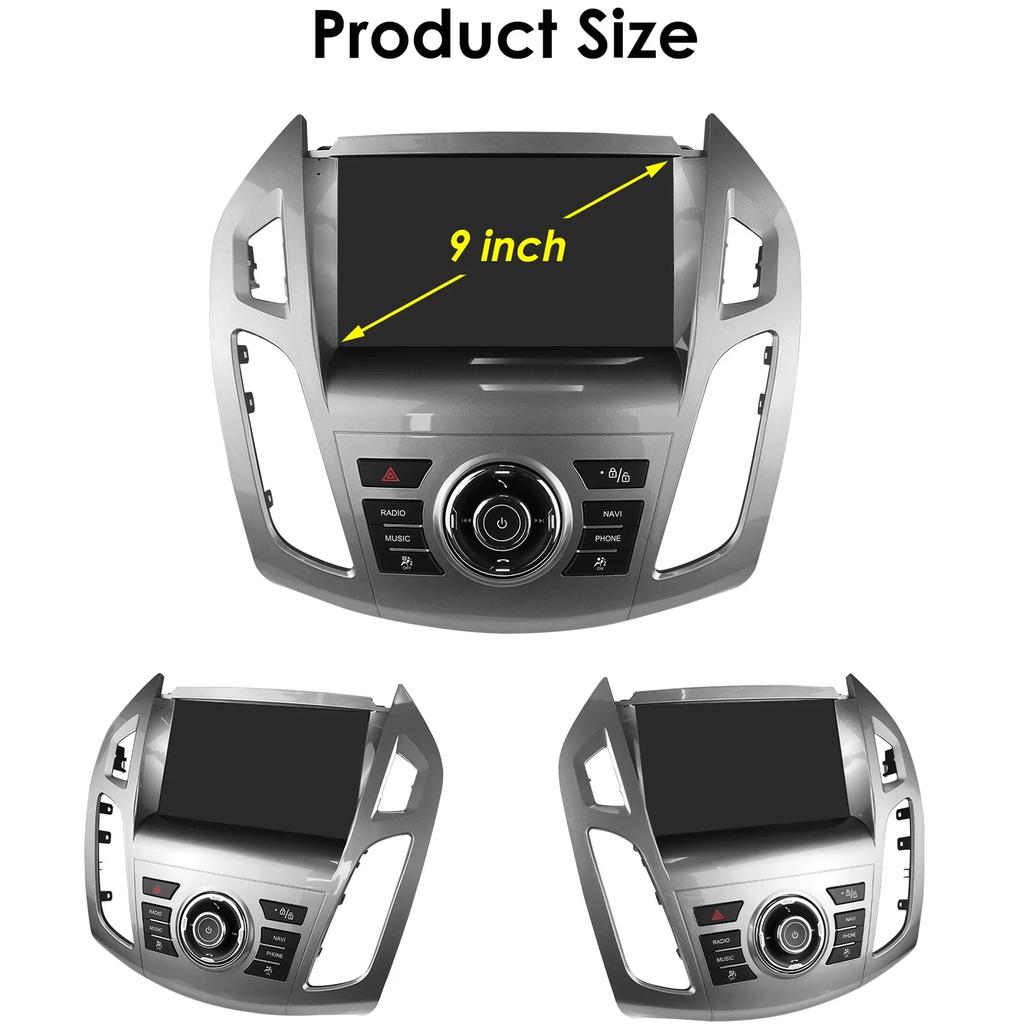 Hizpo 9-дюймовый Carplay 4G 2 Din Android 13 автомобильное радио для Ford Transit Connect 2013 - 2018 Ford Tourneo Connect Мультимедиа Видео GPS Интеллектуальный экран