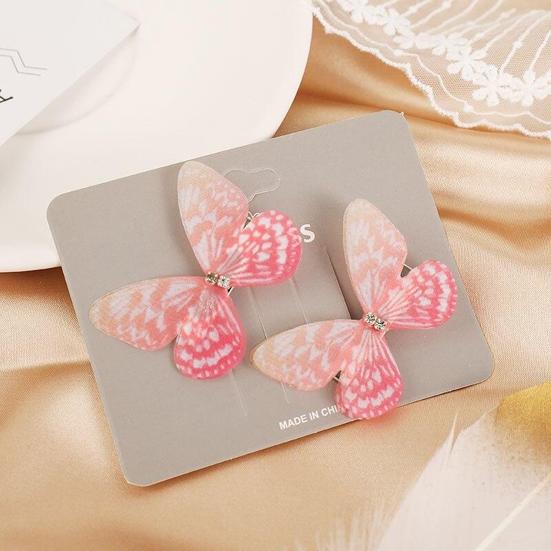 2 шт./компл. красочная заколка-бабочка для женщин и девочек, милое украшение для волос, зажим для маленьких девочек, милые заколки для волос, повязки на голову, подарок на вечеринку