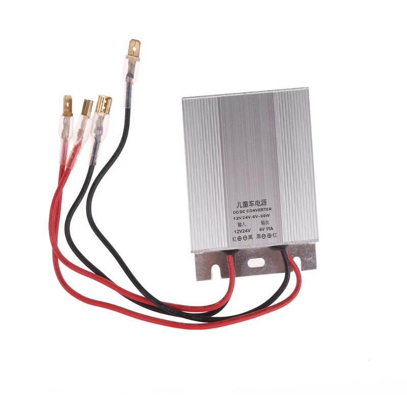 Преобразователь напряжения питания DC 12V/24V в DC 6V 10A, 6V 15A, 6V 20A 60W 90W 120W, Водонепроницаемый трансформатор-преобразователь напряжения