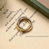Tricolor High-End Classic Women's Personality Ring - Three-Ring Design for Couples, Xiaohongshu Inspired Style