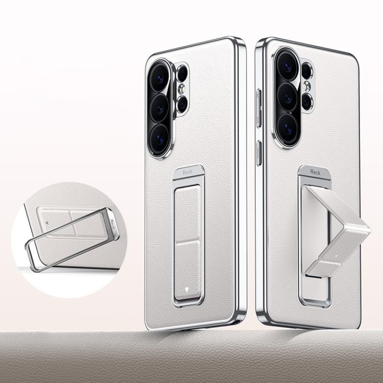 Metal Holder Foldable Wristband Precise Cutout Vegan Leather Phone Case