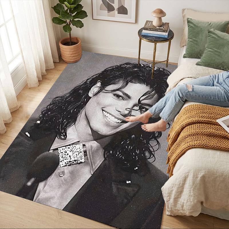 Michael Jackson Living Room Nonslip Area Rug Soft Carpet For Bedroom Gameoom Playroom Sofa Office Home Decor Doormat