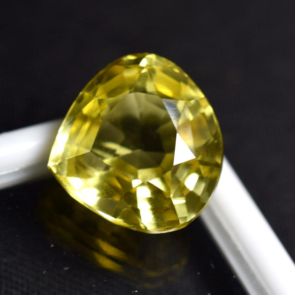 Unique YELLOW Sapphire 12.05 Ct Natural Pear Cut Loose Gemstone