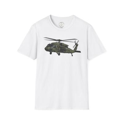 Футболка с вертолетом Black Hawk | Графическая футболка Военной Авиации Армии | Подарок Ветерану