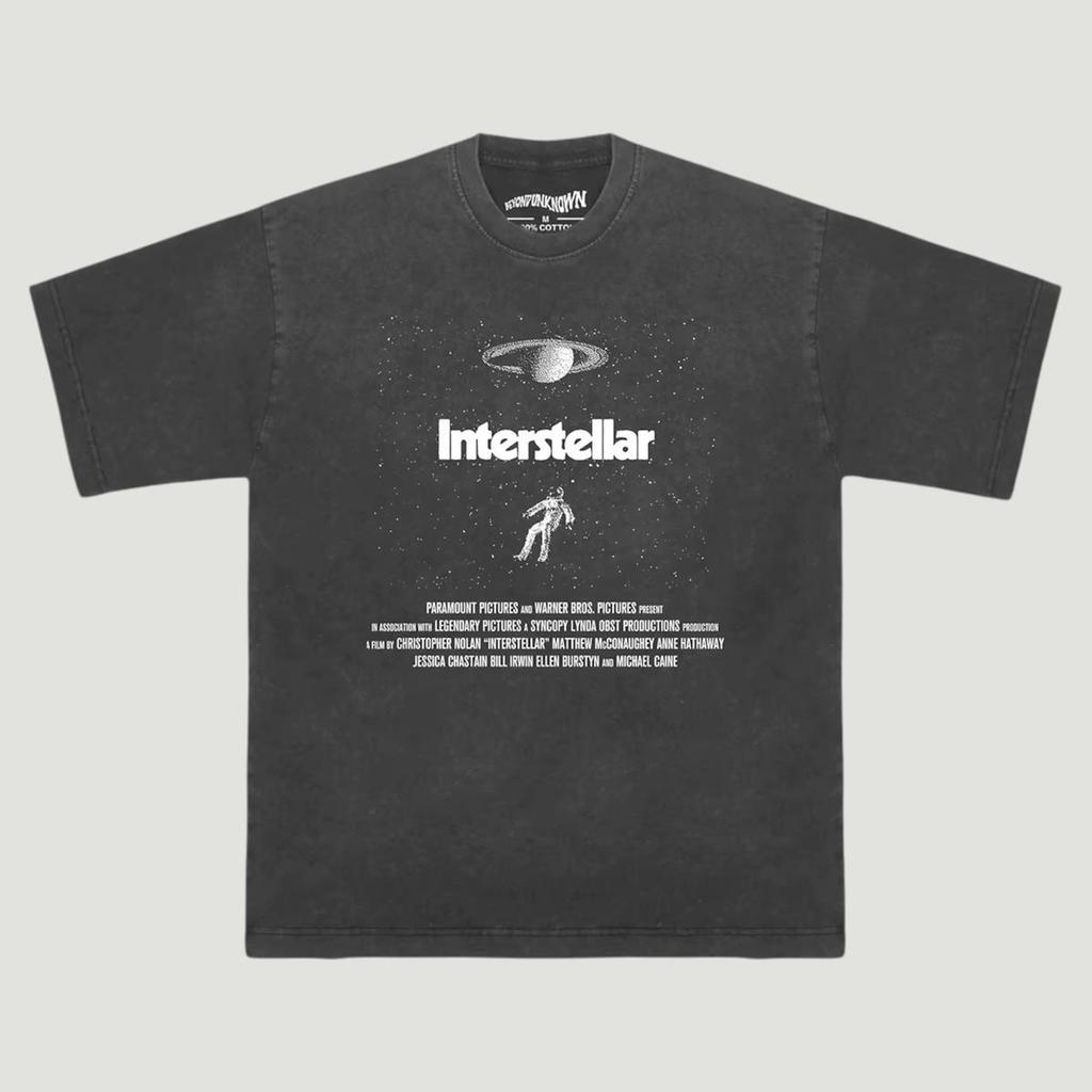 Interstellar Mens Kids T Shirt, Sci Fi Space Movie Tee, Retro Christopher Nolan Film Graphic Shirt, Vintage Cosmic Cinema Unisex Tee