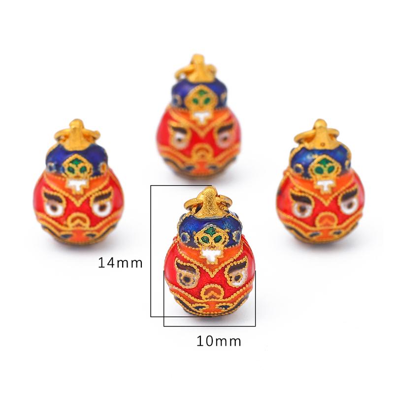 Эмалированная подвеска цвета песочного золота и меди с позолотой для рукоделия и изготовления украшений, 1 шт.