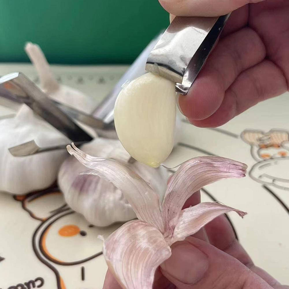 1 шт., нержавеющая сталь, чеснокочистка, быстрая очистка чеснока, зажим для выщипывания свиной шерсти, ручные пинцеты, гаджеты, кухонные принадлежности