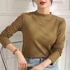 2024 Autumn/Winter Women's Solid Color Long-Sleeve Turtleneck T-Shirt: Versatile & Stylish