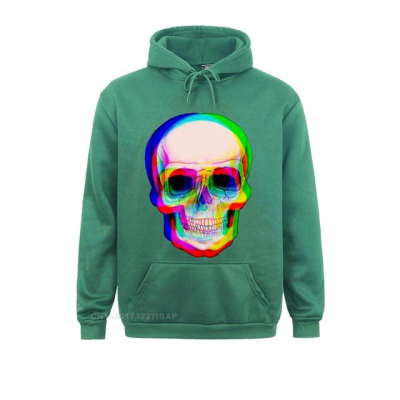 Vaporwave неоновый череп техно хипстерский пуловер с капюшоном эстетический череп акварель Радуга космический череп забавная футболка для мужчин Camisa