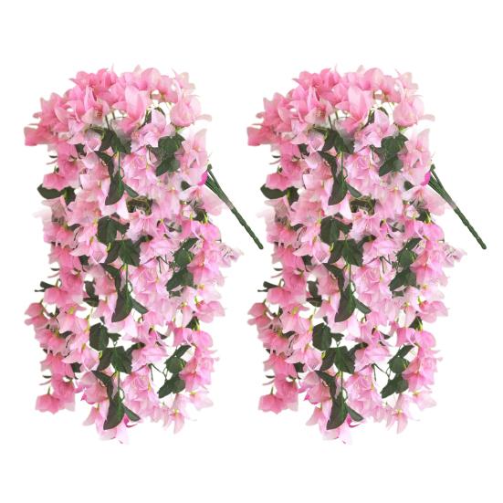 2 шт. Подвесная искусственная бугенвиллия великолепная Устойчивая к УФ-лучам Реалистичный искусственный цветок Свадебная вечеринка В помещении