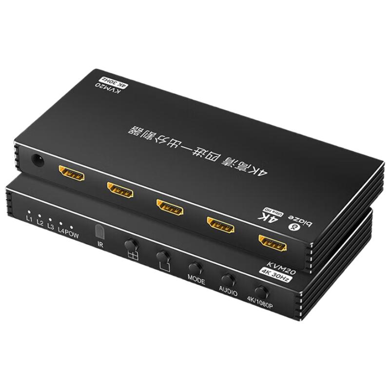 BIAZE 4-портовый KVM-переключатель 4K HDMI