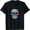 Tie Dye Skull Cool Psychedelic Art Trippy Hippie Halloween T-Shirt