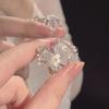 2pcs Adjustable Finger Rings Crystal Jewelry Accessories Korean Opening Ring  Women