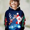 Kids Clothes Boys Hoodies Long Sleeve 3D Christmas Print Festive Atmosphere Girls Clothes Kids Spring Fall Tops Boys Clothing